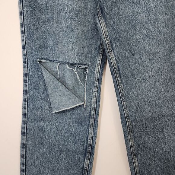 Good American 6, 10, 14, 18 Good 90s Duster High Rise Straight Leg Jeans Blue950 - Picture 10 of 16